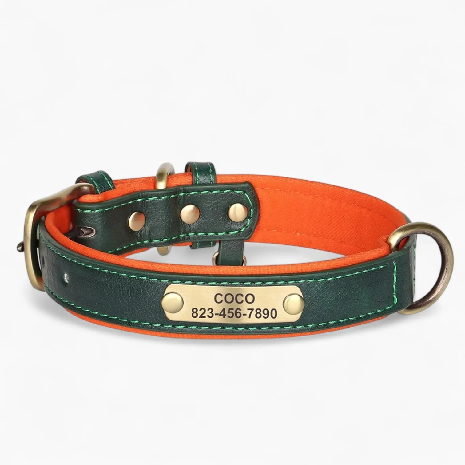 Taggio Dachshund Engraved Collar – Custom PU Leather Nameplate ID Collar - Image 6