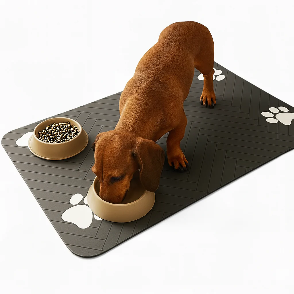 PawDry Dachshund Feeding Mat – Waterproof Dog Placemat for Food - Image 2