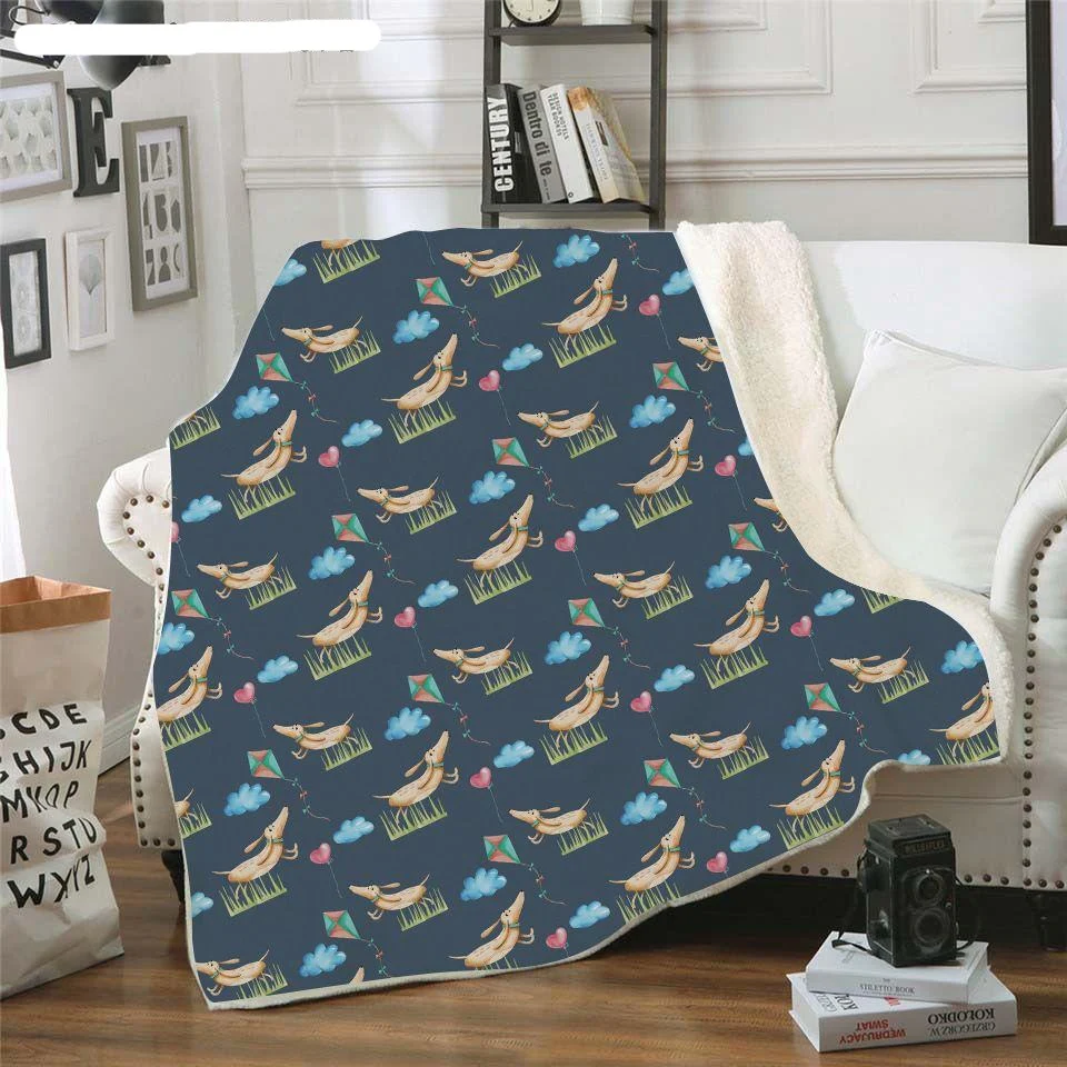 Dachshund Fleece Blanket for Beds - Image 4