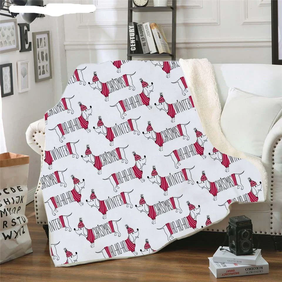 Dachshund Fleece Blanket for Beds - Image 8