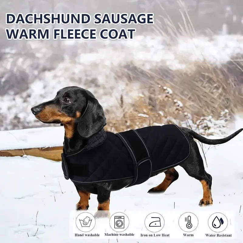 Pawluxe Dachshund Winter Fleece Coat – Warm & Water-Resistant Jacket - Image 5
