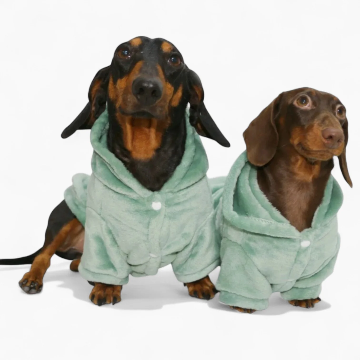 DoxieHood Dachshund Fleece Hoodie – Thick Plush Winter Dog Coat with Hood