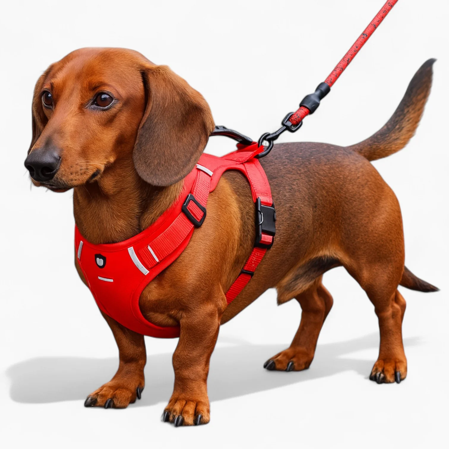 BarkLuxe Dachshund Harness Leash Set – Retriever Vest-Style Anti-Break