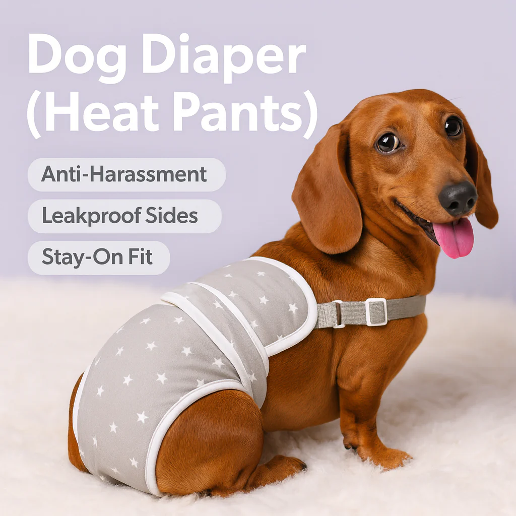 PawLuxe Dachshund Heat Pants – Escape-Proof Diaper for Female Dog - Image 9