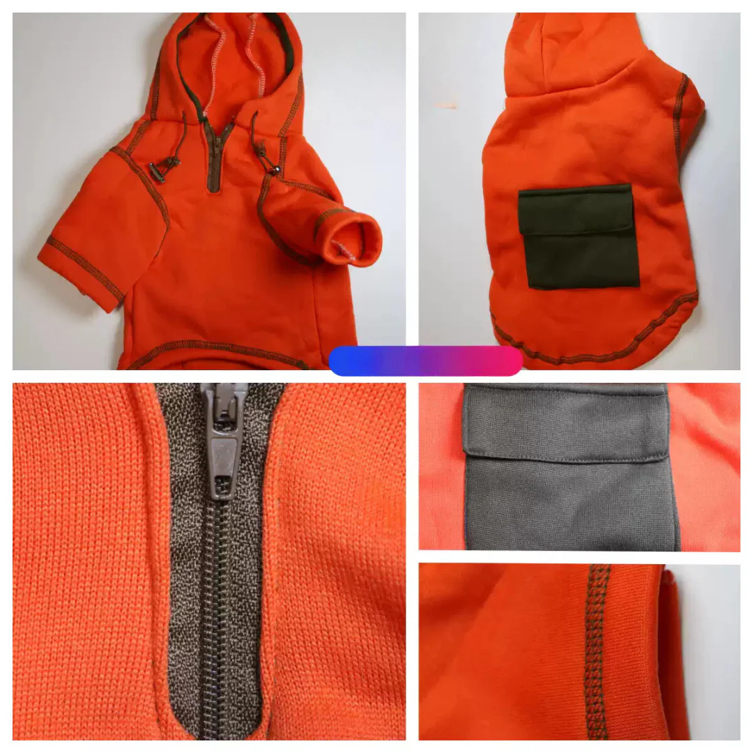Dachshund Hoodie in Vibrant Orange - Image 3