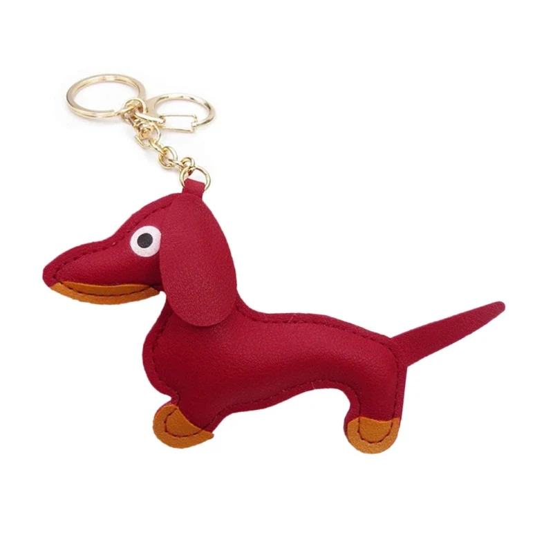 LeatherLove Whimsical Dachshund Keychain in Premium PU Leather - Image 10