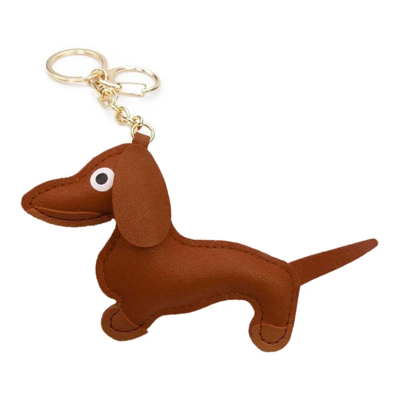 LeatherLove Whimsical Dachshund Keychain in Premium PU Leather - Image 11