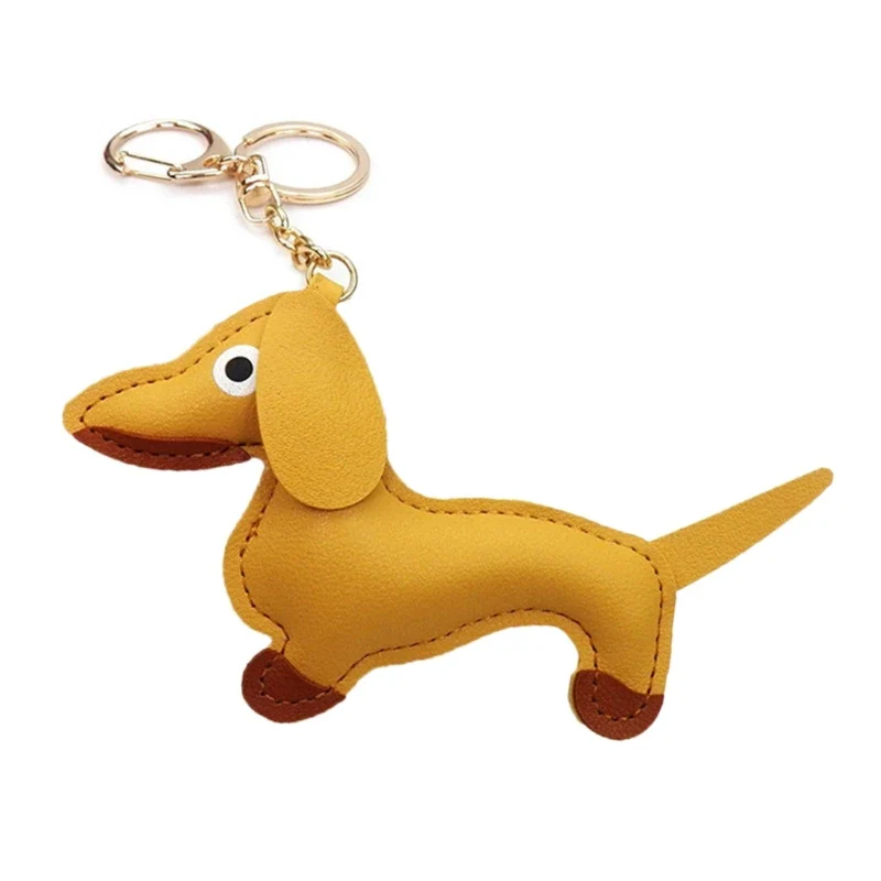 LeatherLove Whimsical Dachshund Keychain in Premium PU Leather - Image 12