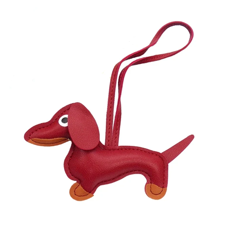 LeatherLove Whimsical Dachshund Keychain in Premium PU Leather - Image 15