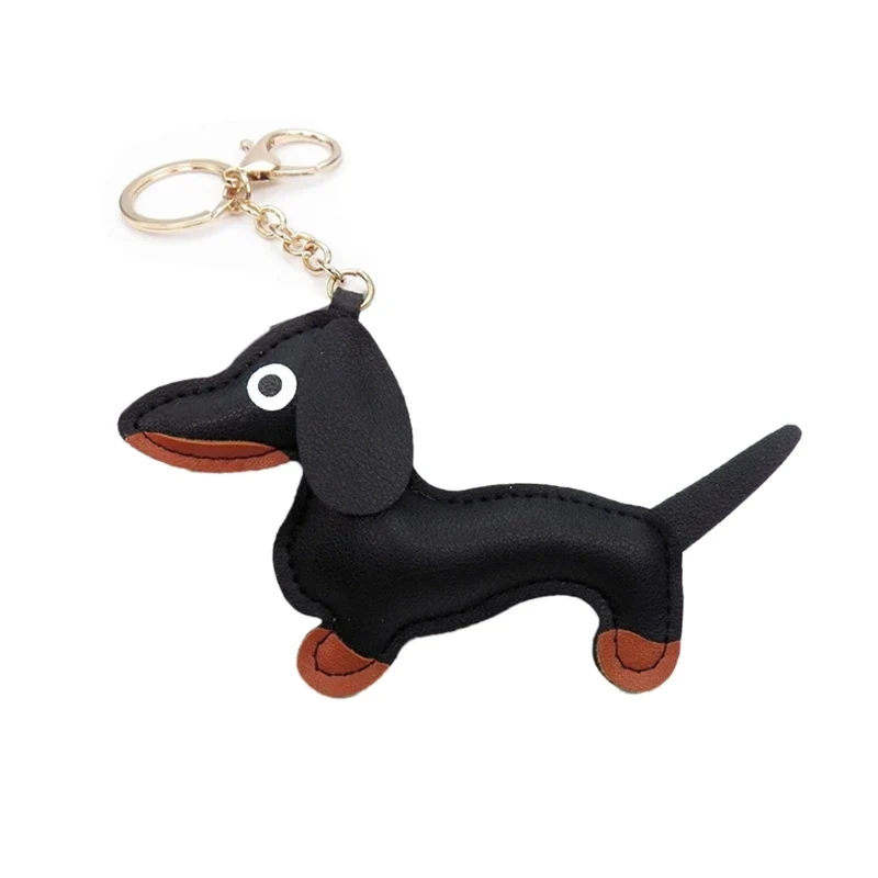 LeatherLove Whimsical Dachshund Keychain in Premium PU Leather - Image 17