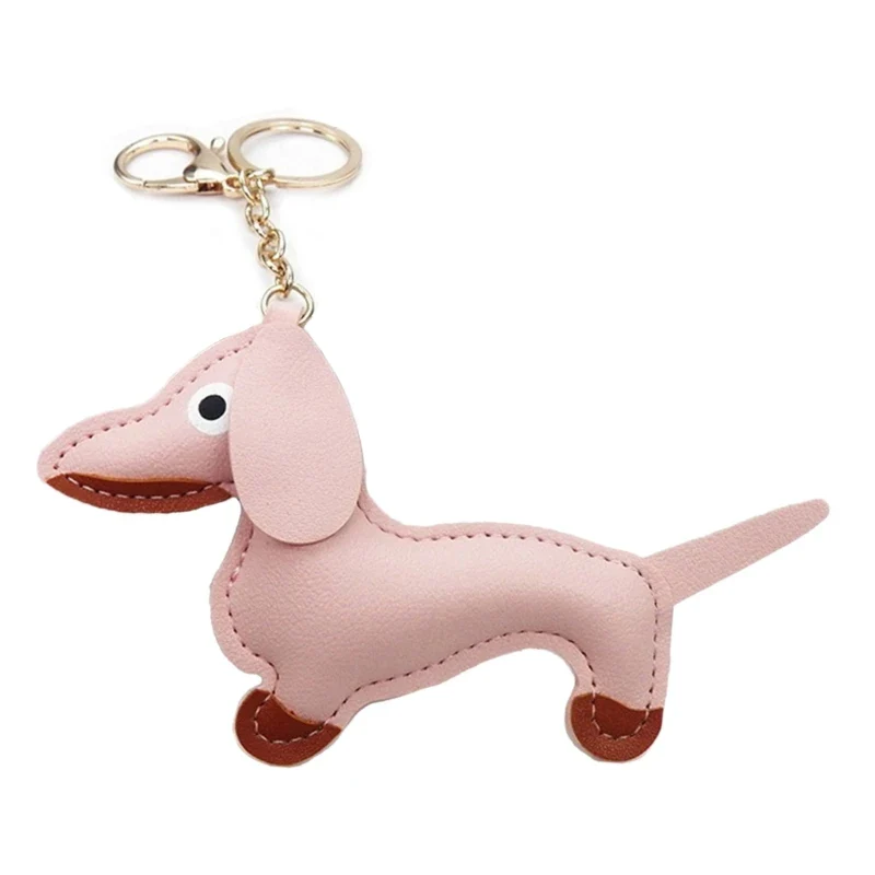 LeatherLove Whimsical Dachshund Keychain in Premium PU Leather - Image 2