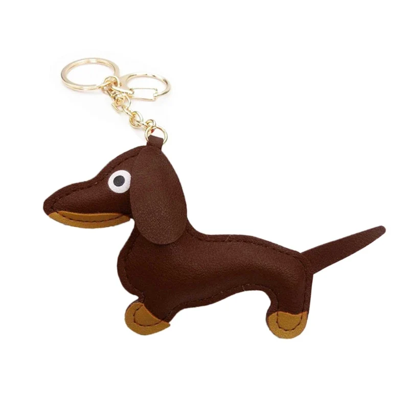 LeatherLove Whimsical Dachshund Keychain in Premium PU Leather - Image 21
