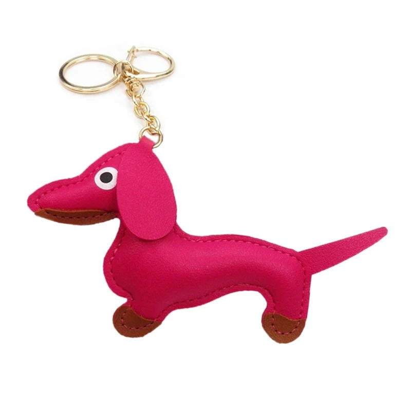 LeatherLove Whimsical Dachshund Keychain in Premium PU Leather - Image 22