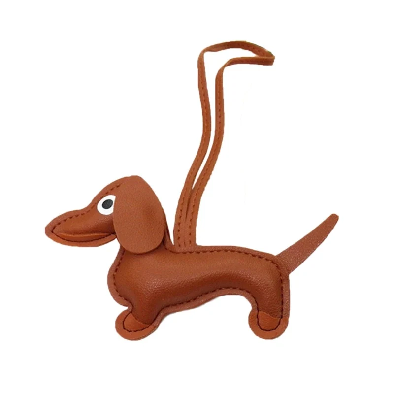 LeatherLove Whimsical Dachshund Keychain in Premium PU Leather - Image 24
