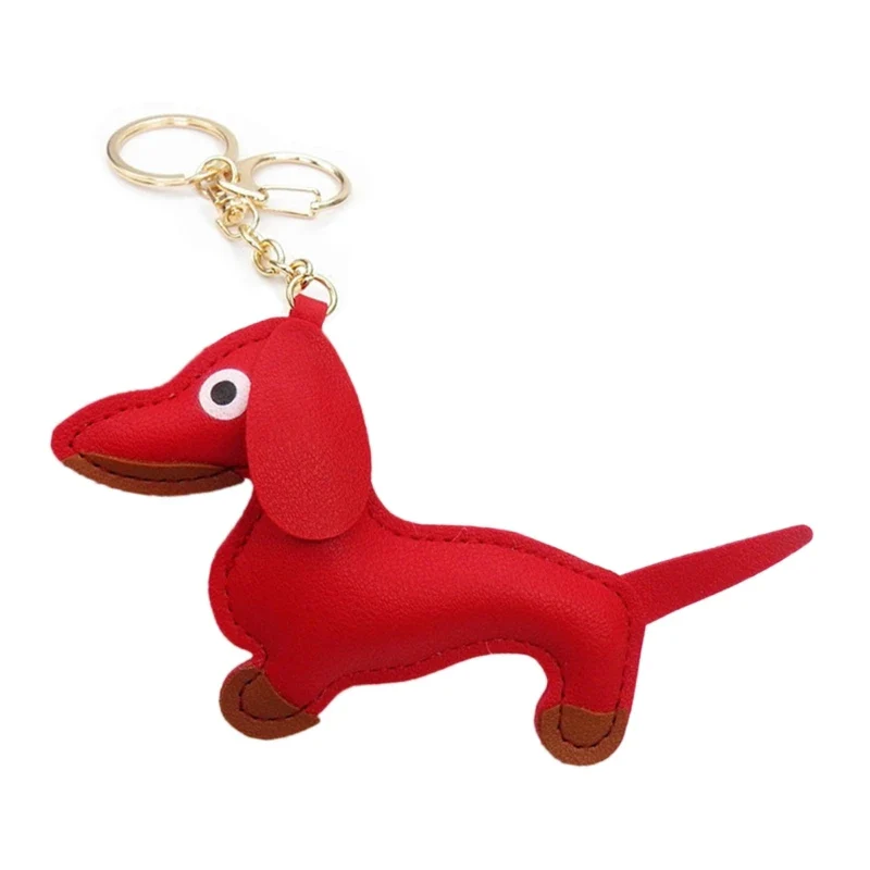 LeatherLove Whimsical Dachshund Keychain in Premium PU Leather - Image 3