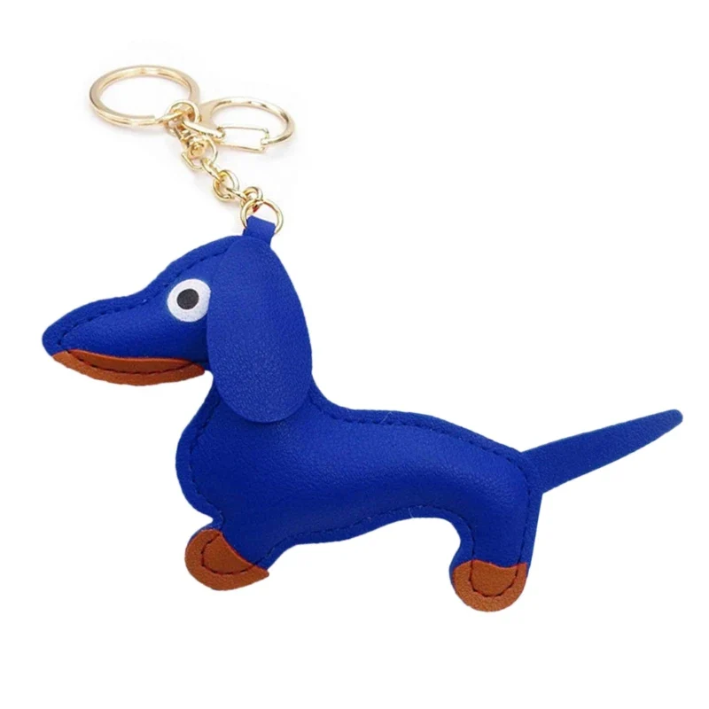 LeatherLove Whimsical Dachshund Keychain in Premium PU Leather - Image 7