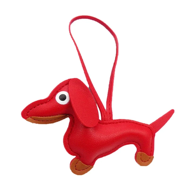 LeatherLove Whimsical Dachshund Keychain in Premium PU Leather - Image 8