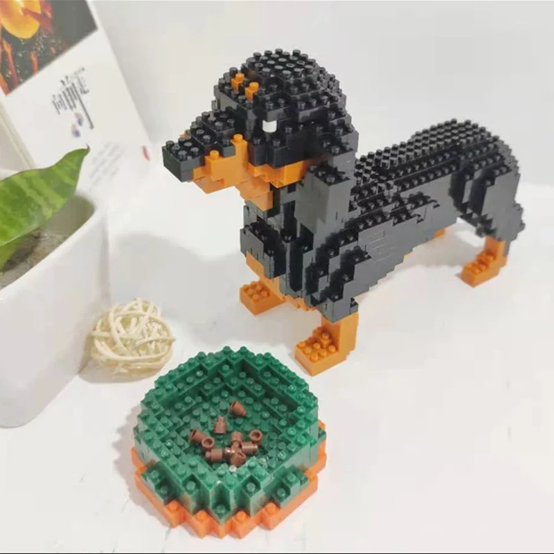 Dachshund Micro Building Blocks Animal Set - Image 4