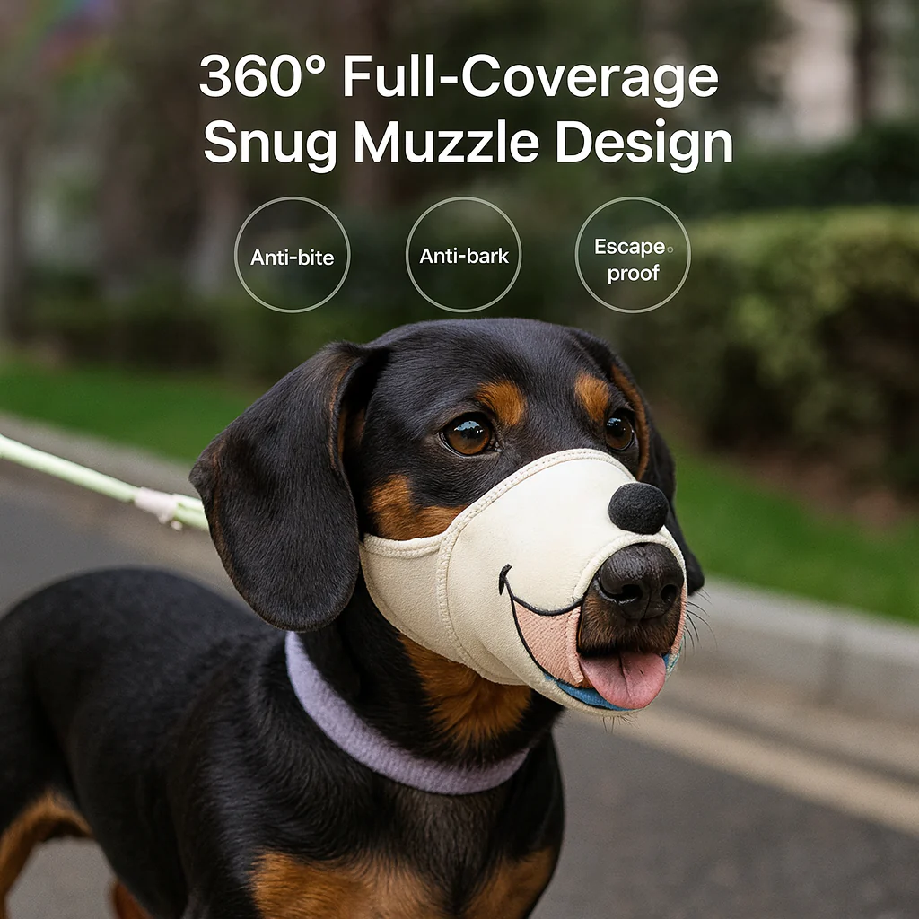 SnoutyPaws Dachshund Muzzle Cover – Soft Anti-Bite Anti-Bark Dog Mask - Image 5