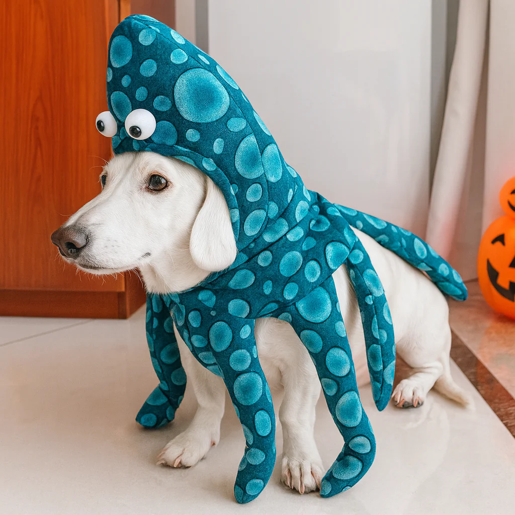 OctoPaws Dachshund Octopus Costume – Halloween Transformation Dog Outfit - Image 2