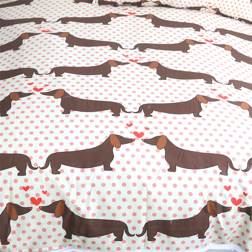 Dachshund Pattern Cute Bedding Set - Image 19