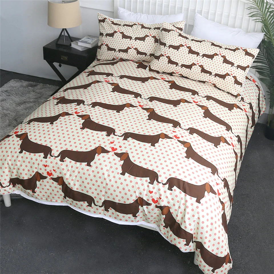 Dachshund Pattern Cute Bedding Set - Image 21