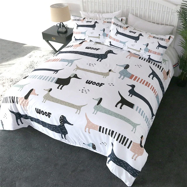 Dachshund Pattern Cute Bedding Set - Image 6