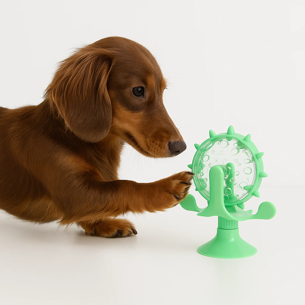 Dachshund Puzzle Toy – Treat Slow Feed Play Wheel Toy - Image 4