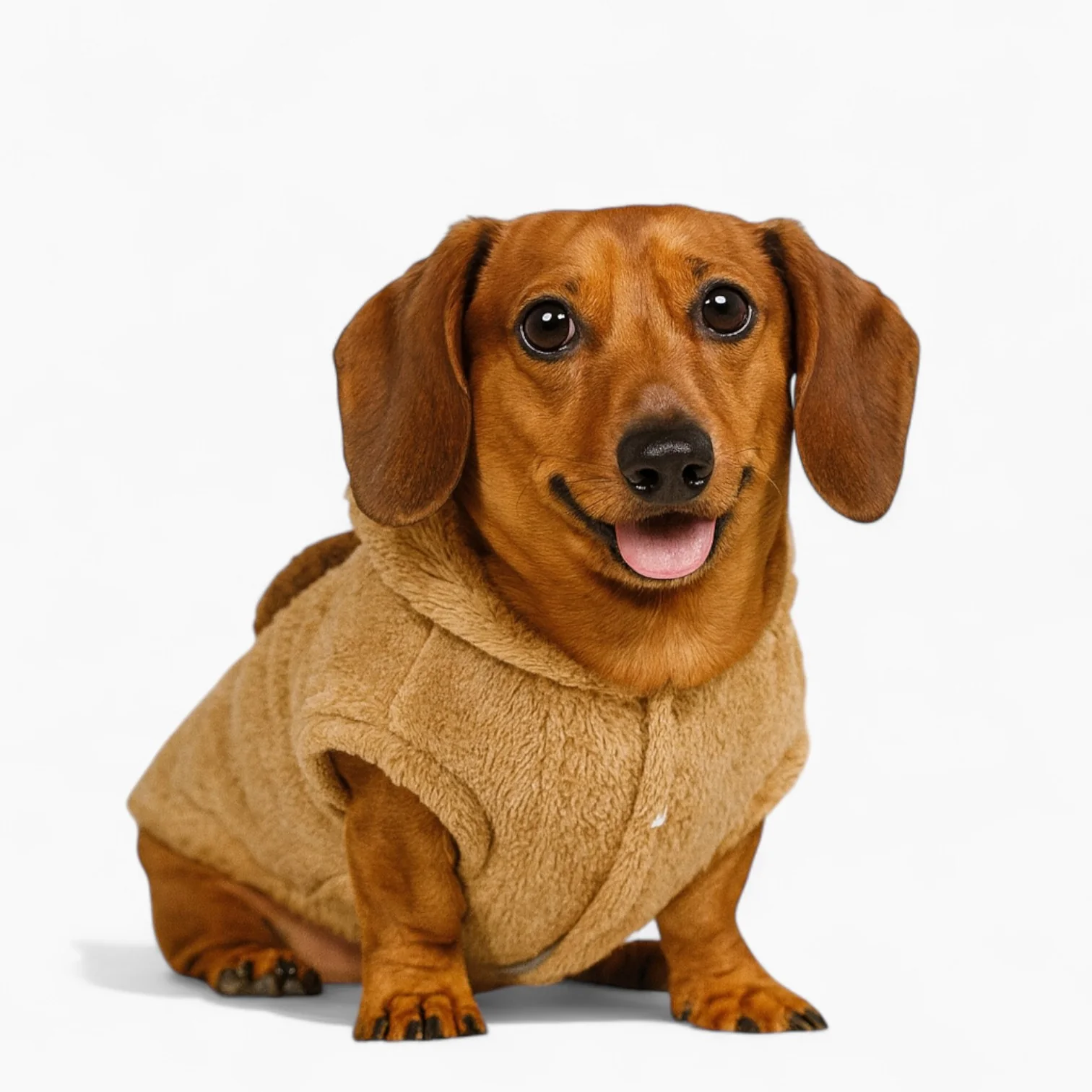 FurPals Dachshund Raccoon Costume – Soft Plush Fleece Dog Hoodie - Image 3