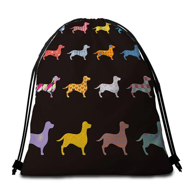 Dachshund Round Beach Towel - Image 12