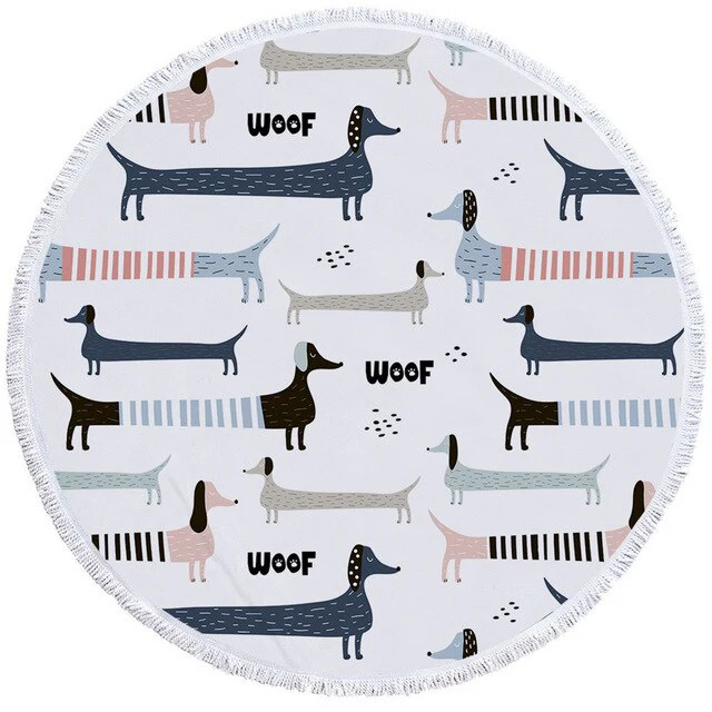 Dachshund Round Beach Towel - Image 15