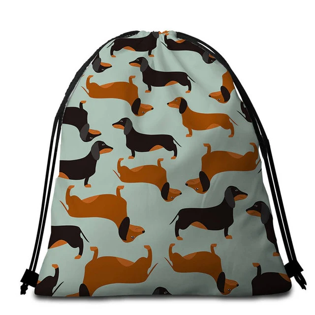 Dachshund Round Beach Towel - Image 6