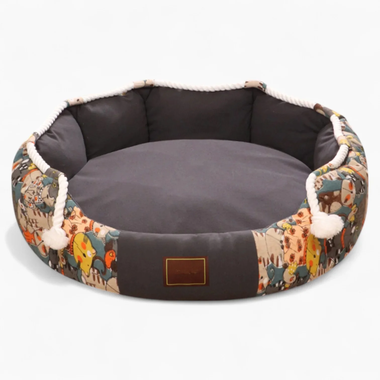 CozyPaw Dachshund Round Bed – Warm Winter Comfy Dog Bed - Image 3