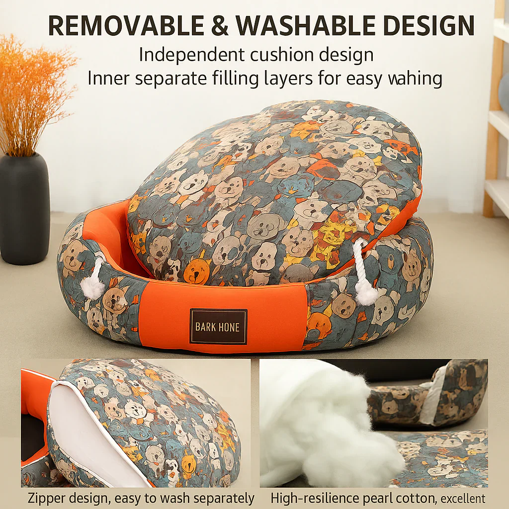 CozyPaw Dachshund Round Bed – Warm Winter Comfy Dog Bed - Image 7