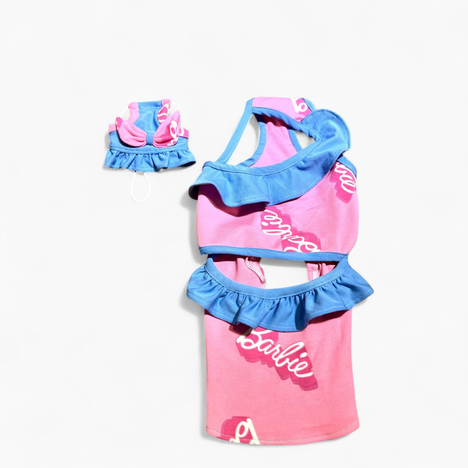 GlamPup Dachshund Ruffle Dress Set – Cute Frilly Outfit with Matching Bonnet - Image 4