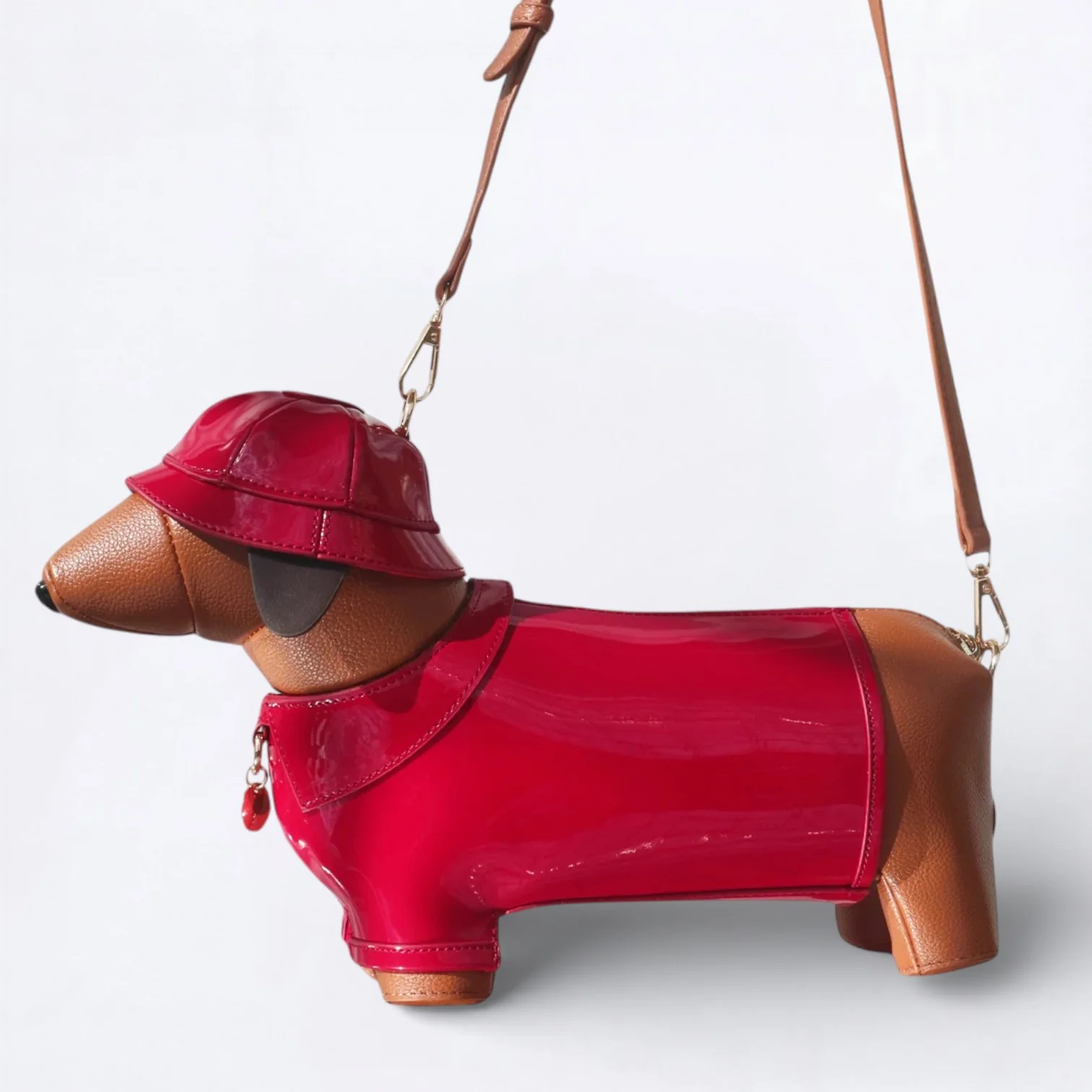 Dachique Dachshund Shoulder Bag for Women – Leather Dog Shape Crossbody Handbag - Image 2
