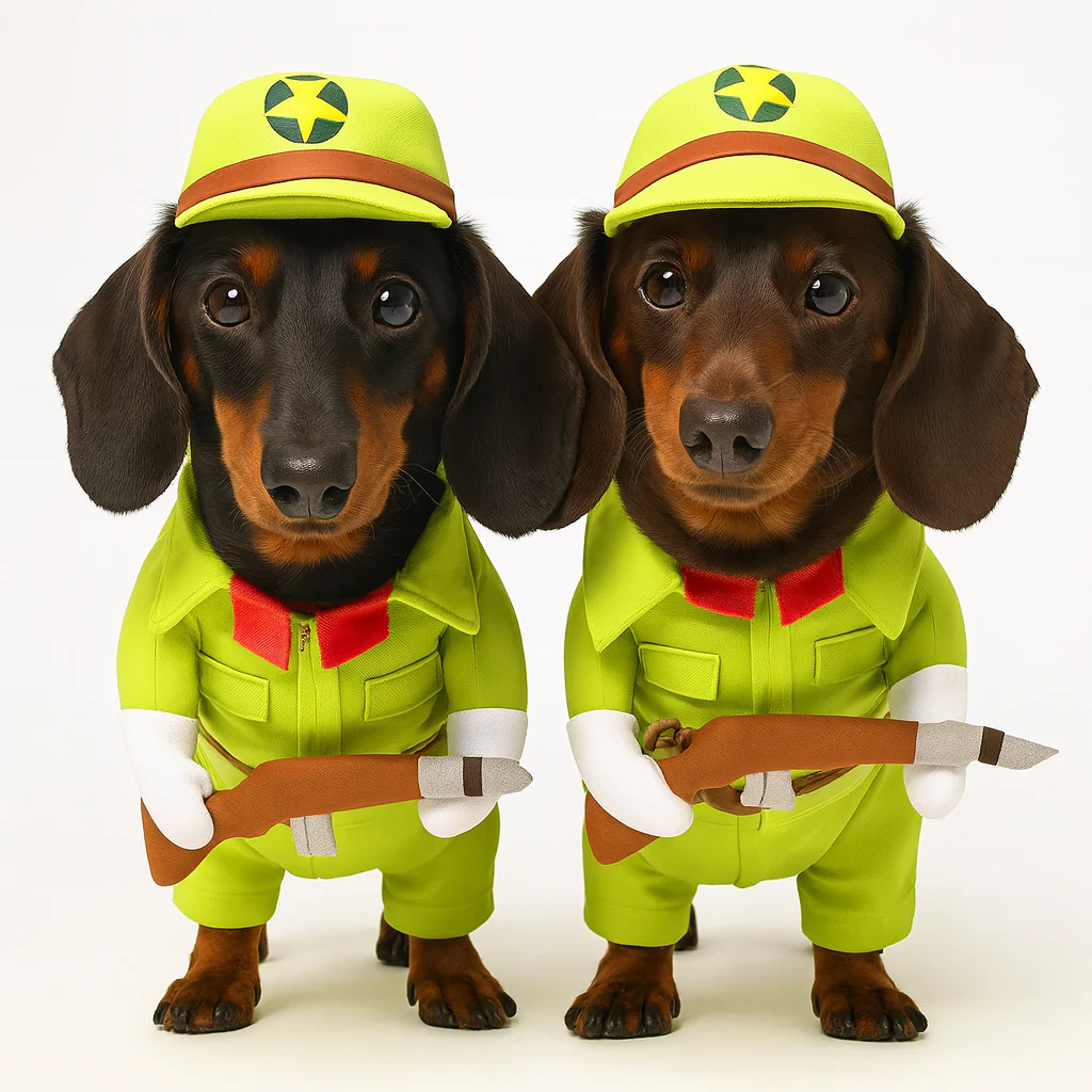 BarkRade Dachshund Soldier Costume – Funny Soft Military Dog Outfit - Image 2