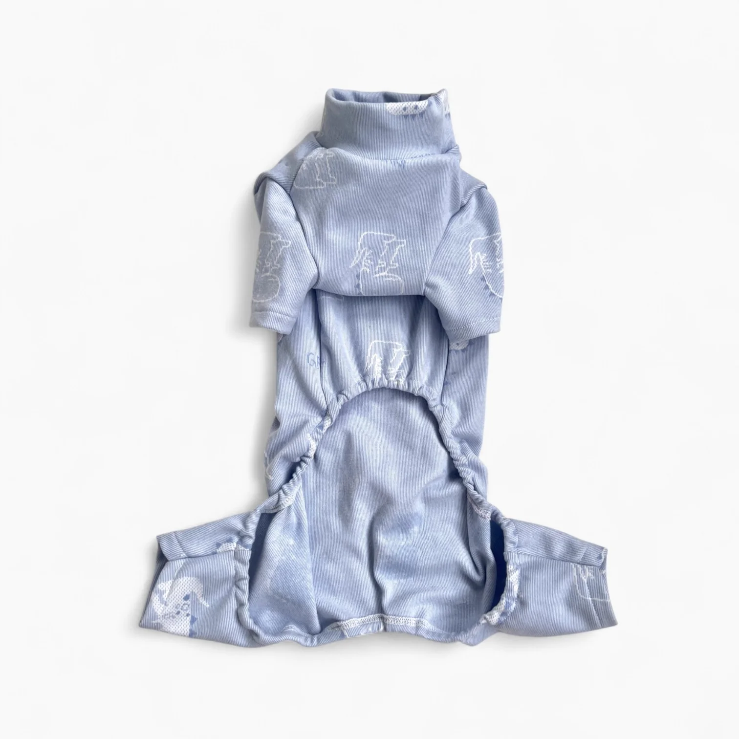 CozyStripe Dachshund Striped Pajamas – Warm Four-Legged Winter Outfit - Image 4