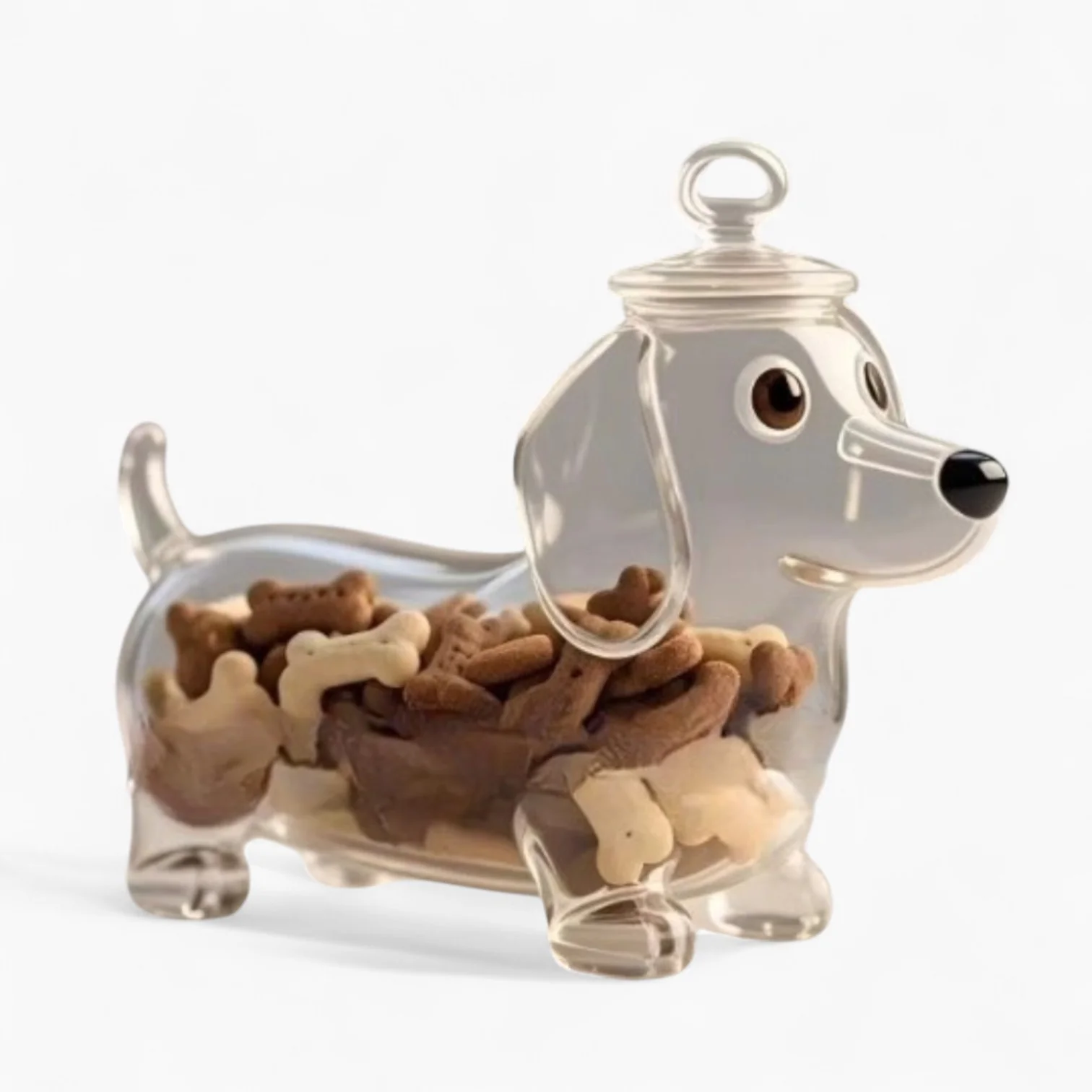JarHound Dachshund Treat Jar – Adorable Glass Dog-Shaped Storage for Snacks - Image 2