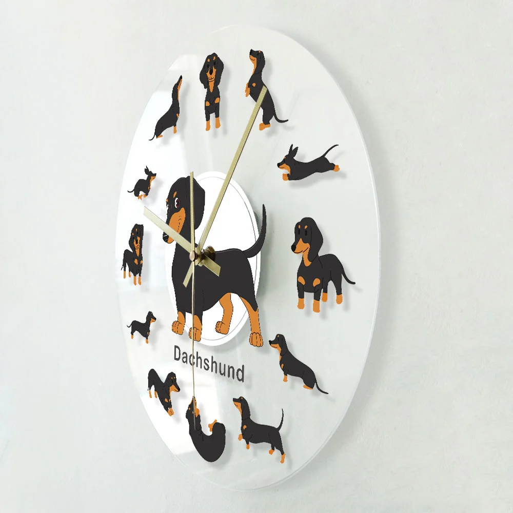 Dachshund Wall Clock Modern Wall Watch with RGB LED Light - Image 24