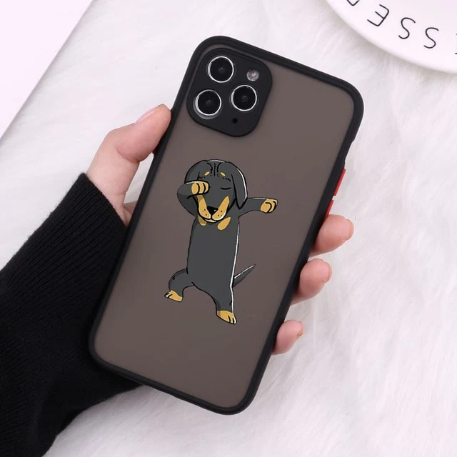 Dachshunds Phone Case For iPhone Transparent Hard Cover - Image 3