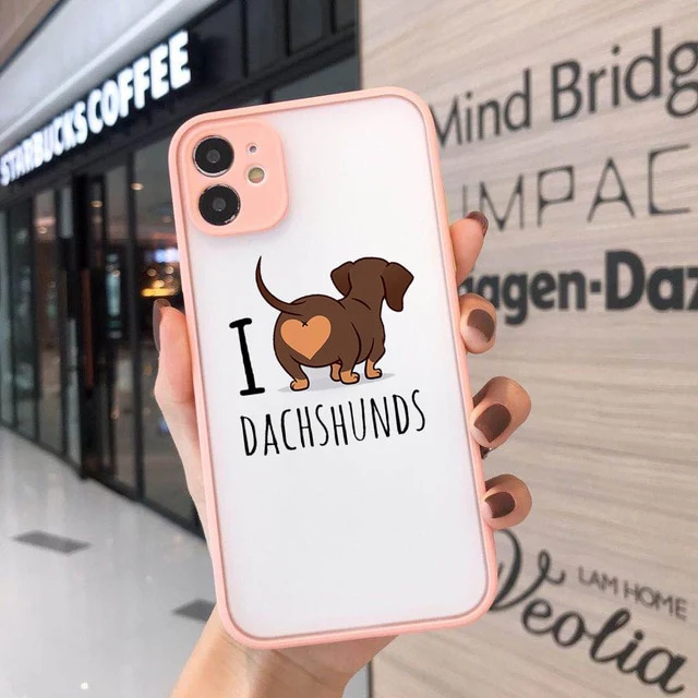 Dachshunds Phone Case For iPhone Transparent Hard Cover - Image 8