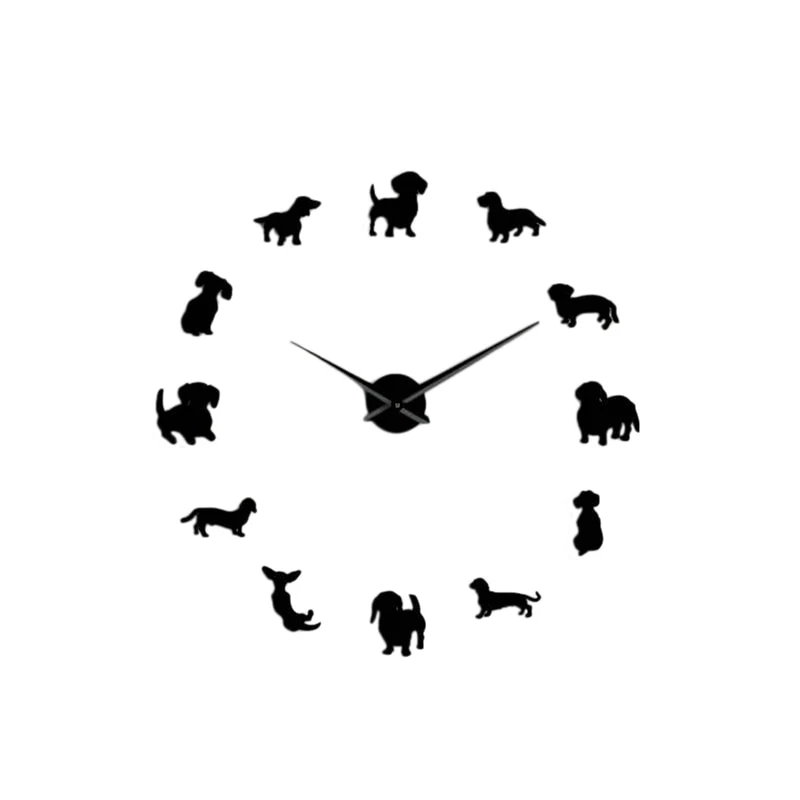 DIY Dachshund Wall Clock with Mirror Effect - Image 6