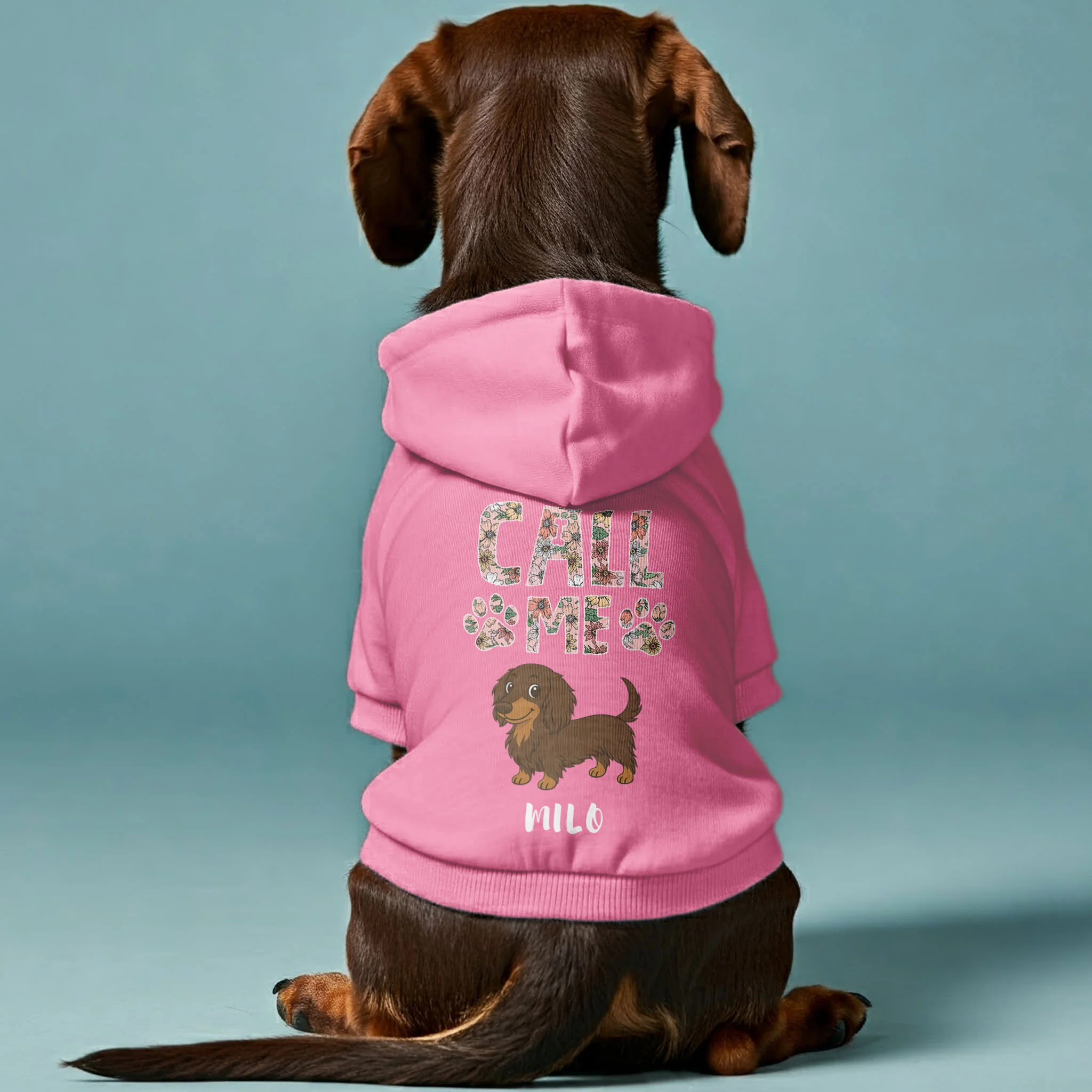 Call Me – Personalized Dachshund Hoodies with Your Doxie’s Name & Clipart – Stylish, Cozy & Made from Premium 100% Cotton - Image 3