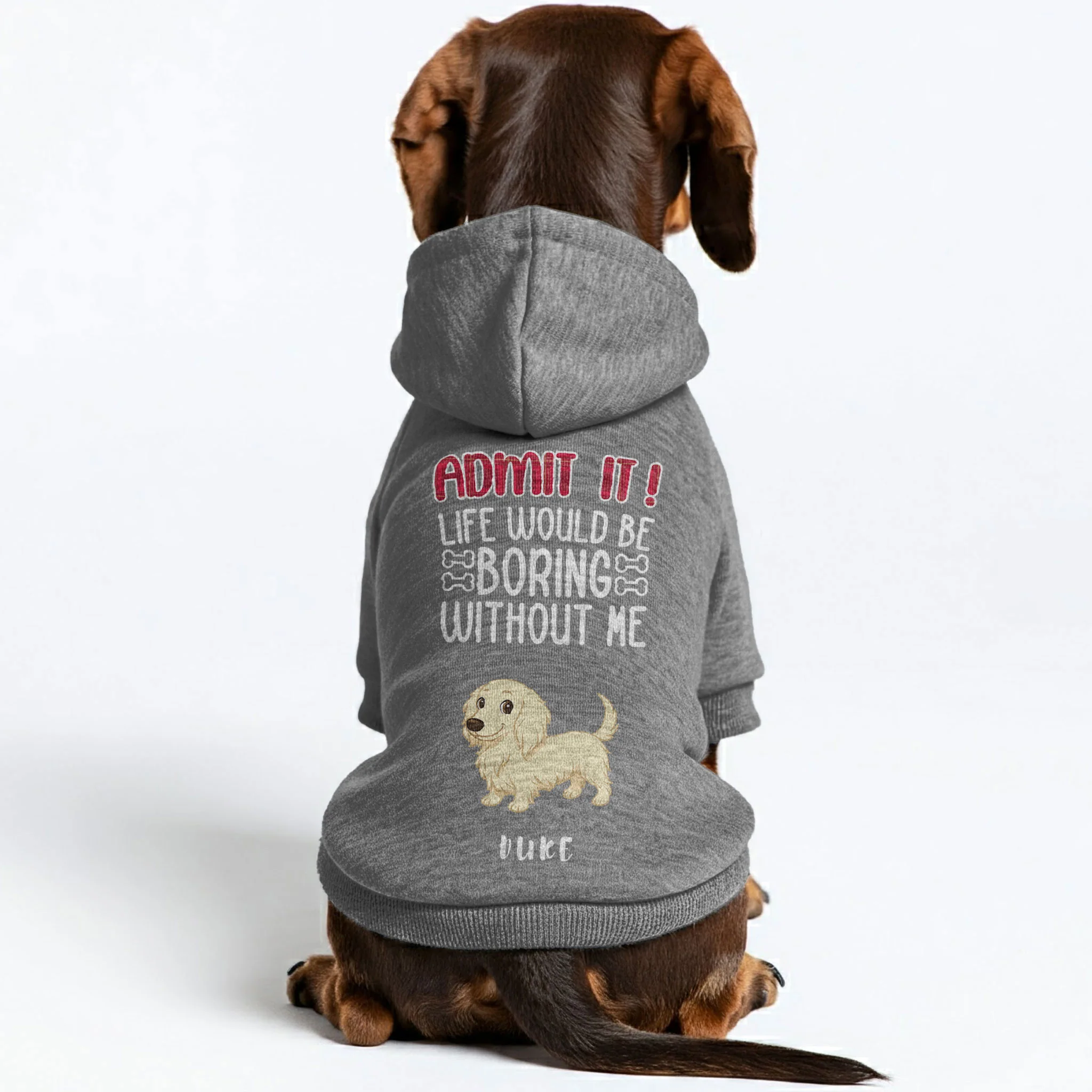 Life Would Be Boring – Personalized Dachshund Hoodies with Your Doxie’s Name & Clipart – Stylish, Cozy & Made from Premium 100% Cotton - Image 3