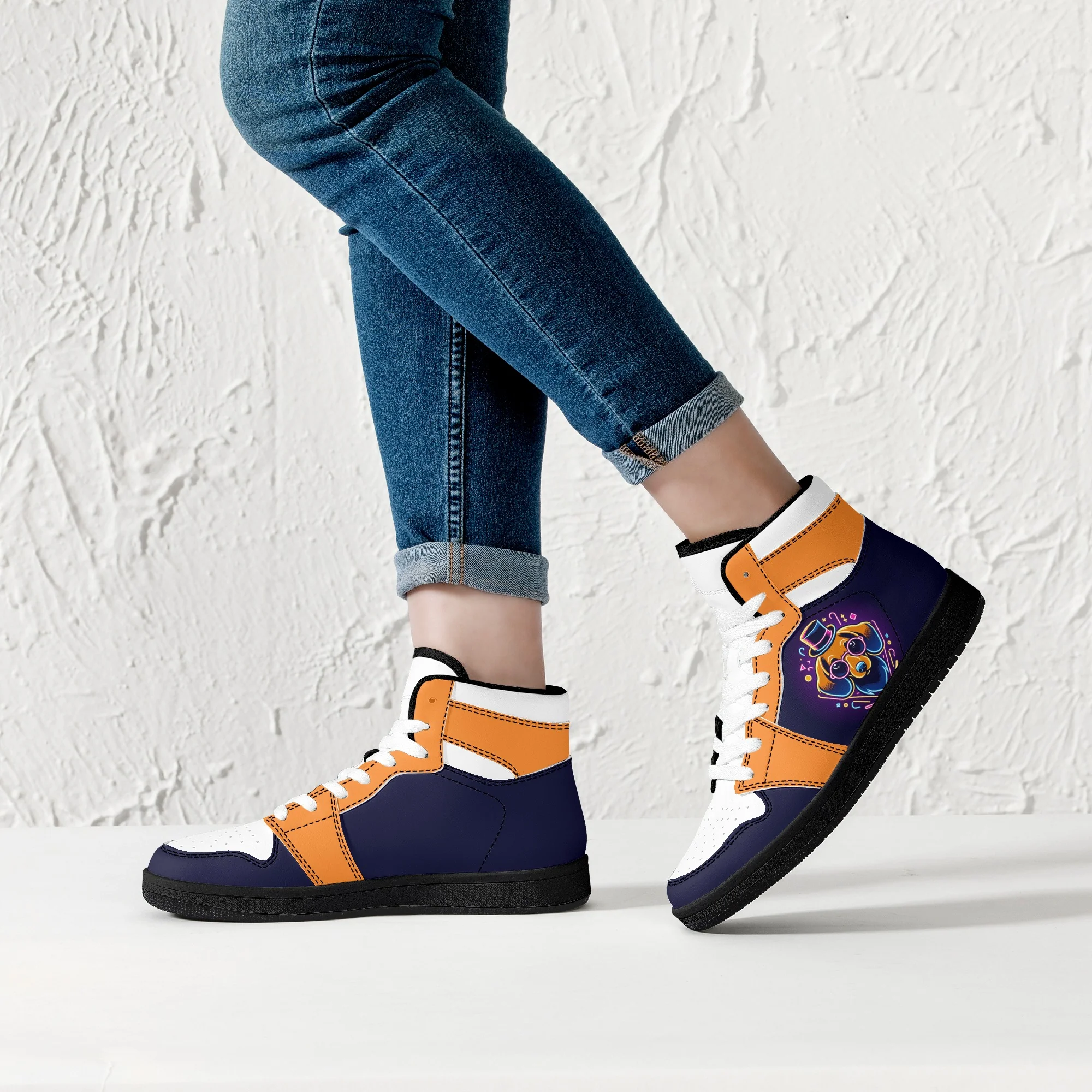 Donna -  High Top Leather Sneakers - Image 9