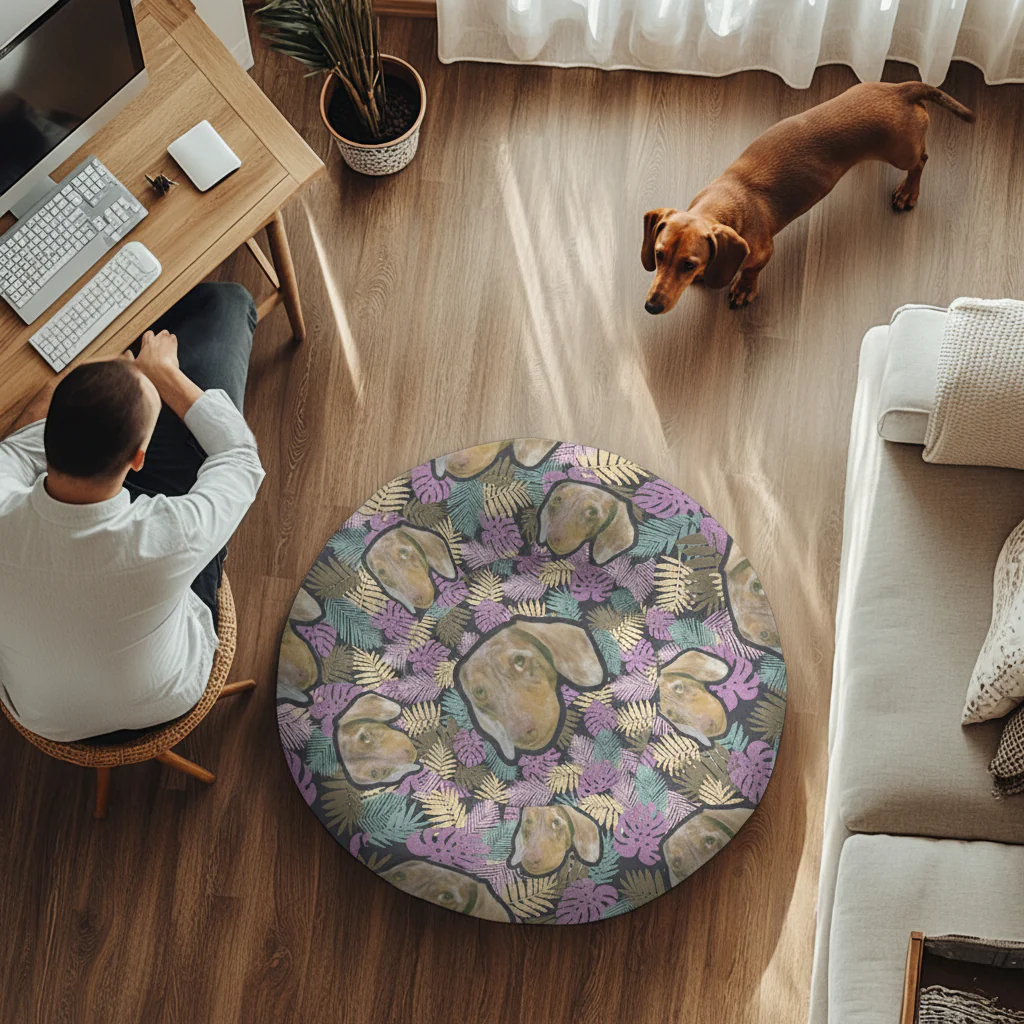 Biscuit - Personalized Cloud-Comfort Large Dachshund Bed | Anti-Anxiety Donut Bed for Dachshunds - Image 3