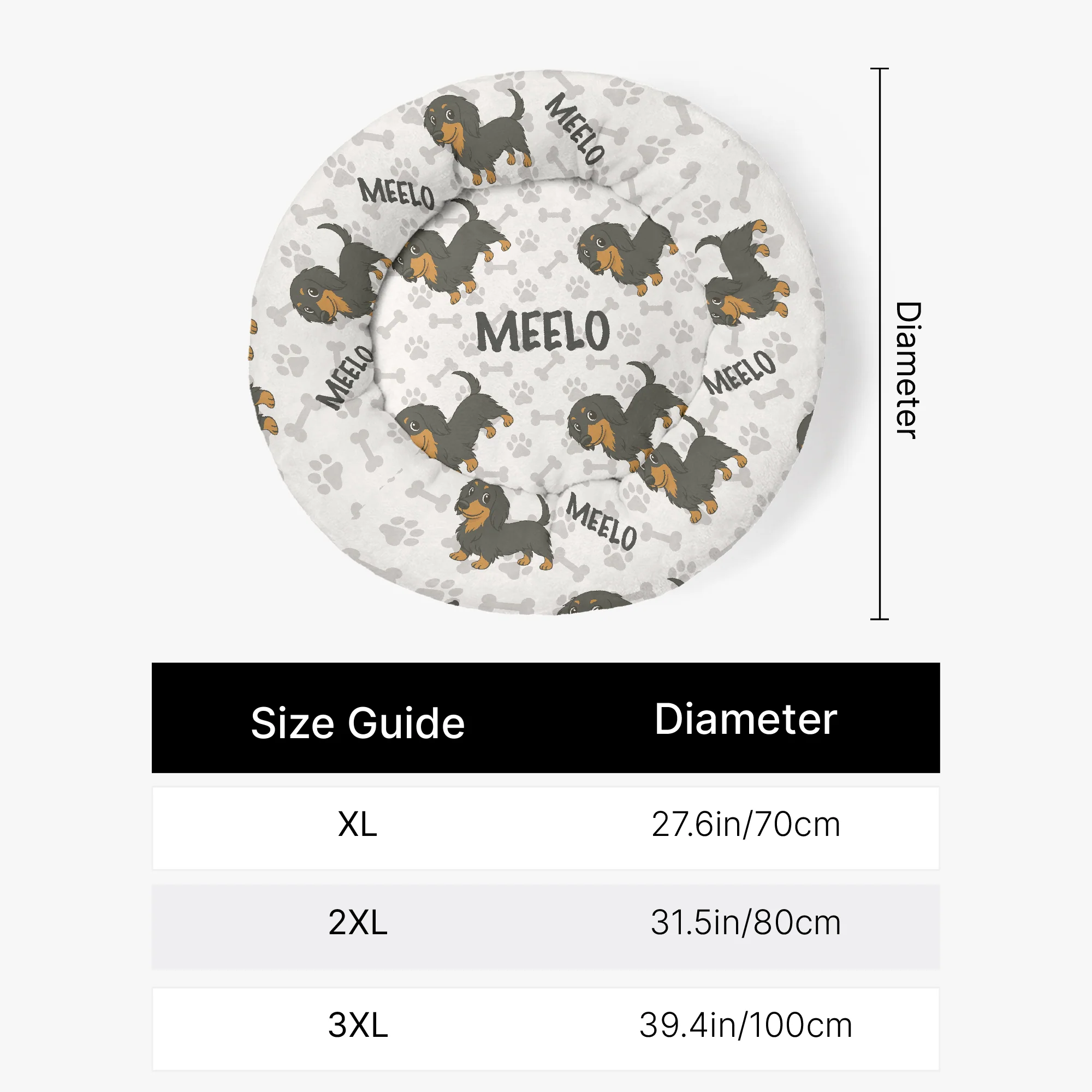 Hans - Personalized Cloud-Comfort Large Dachshund Bed | Anti-Anxiety Donut Bed for Dachshunds - Image 9