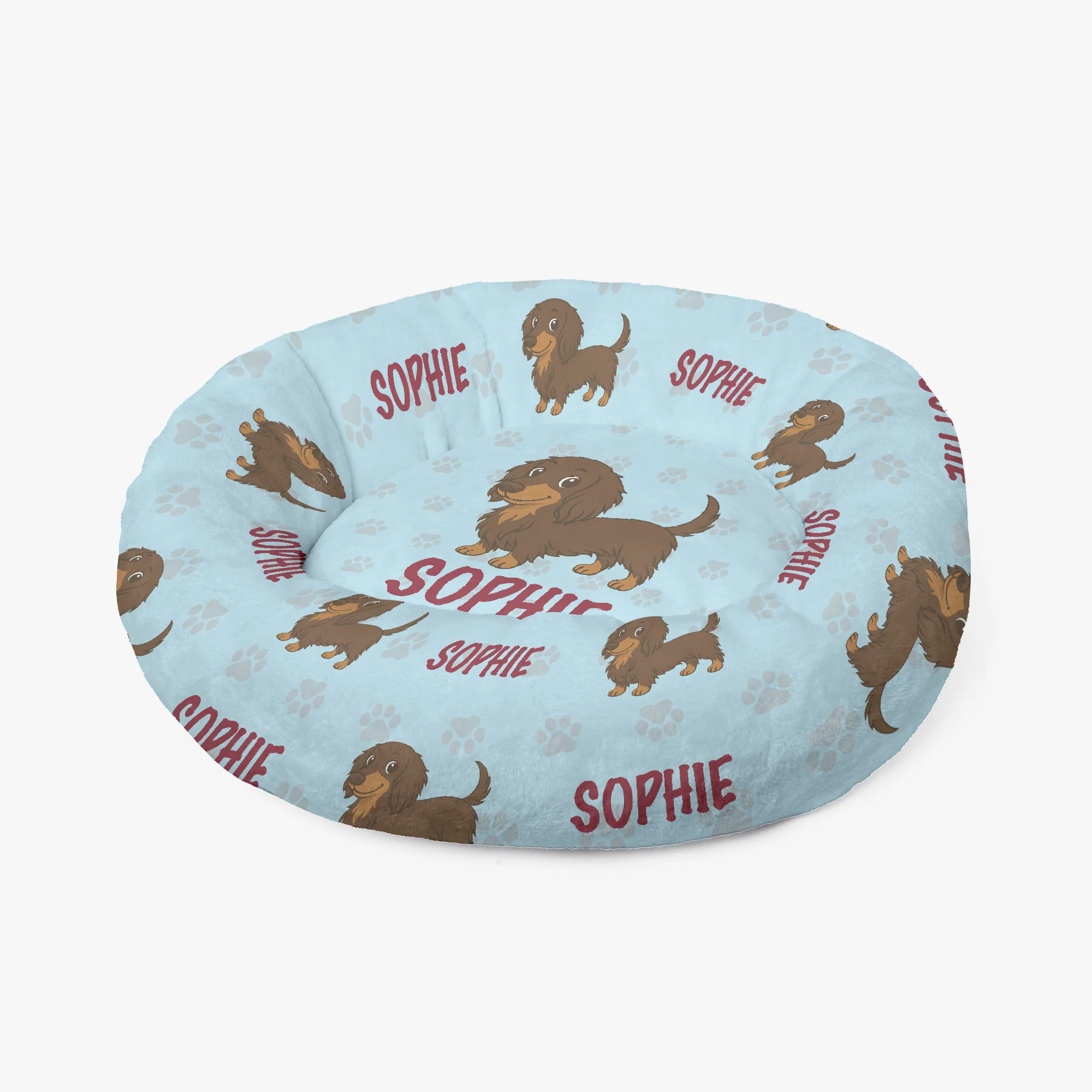 Joey - Personalized Cloud-Comfort Large Dachshund Bed | Anti-Anxiety Donut Bed for Dachshunds - Image 5