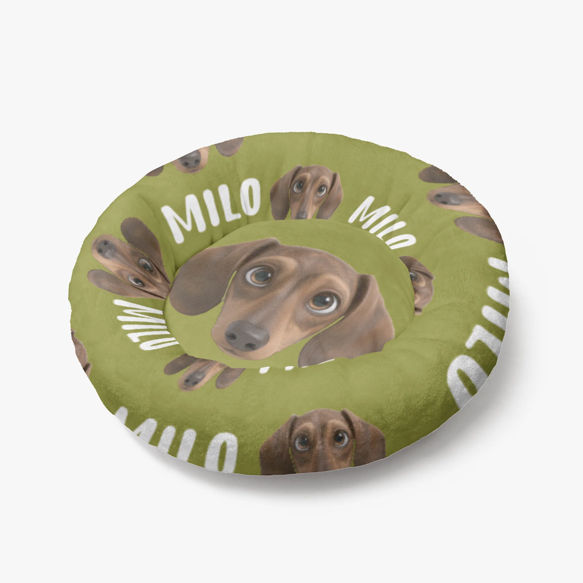 Fifi - Personalized Cloud-Comfort Large, Small & Puppy Dachshund Bed | Anti-Anxiety Donut Bed for Dachshunds - Image 5